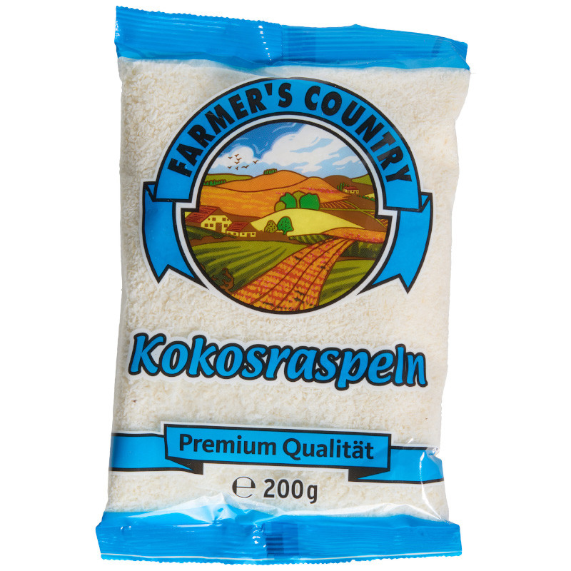 Farmers Country Kokosflocken 200 g feine Kokosraspeln für Backen und Genuss